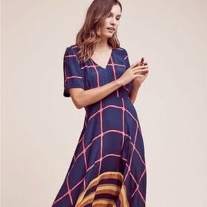 Anthropologie HD in Paris Windowpane Print Dress